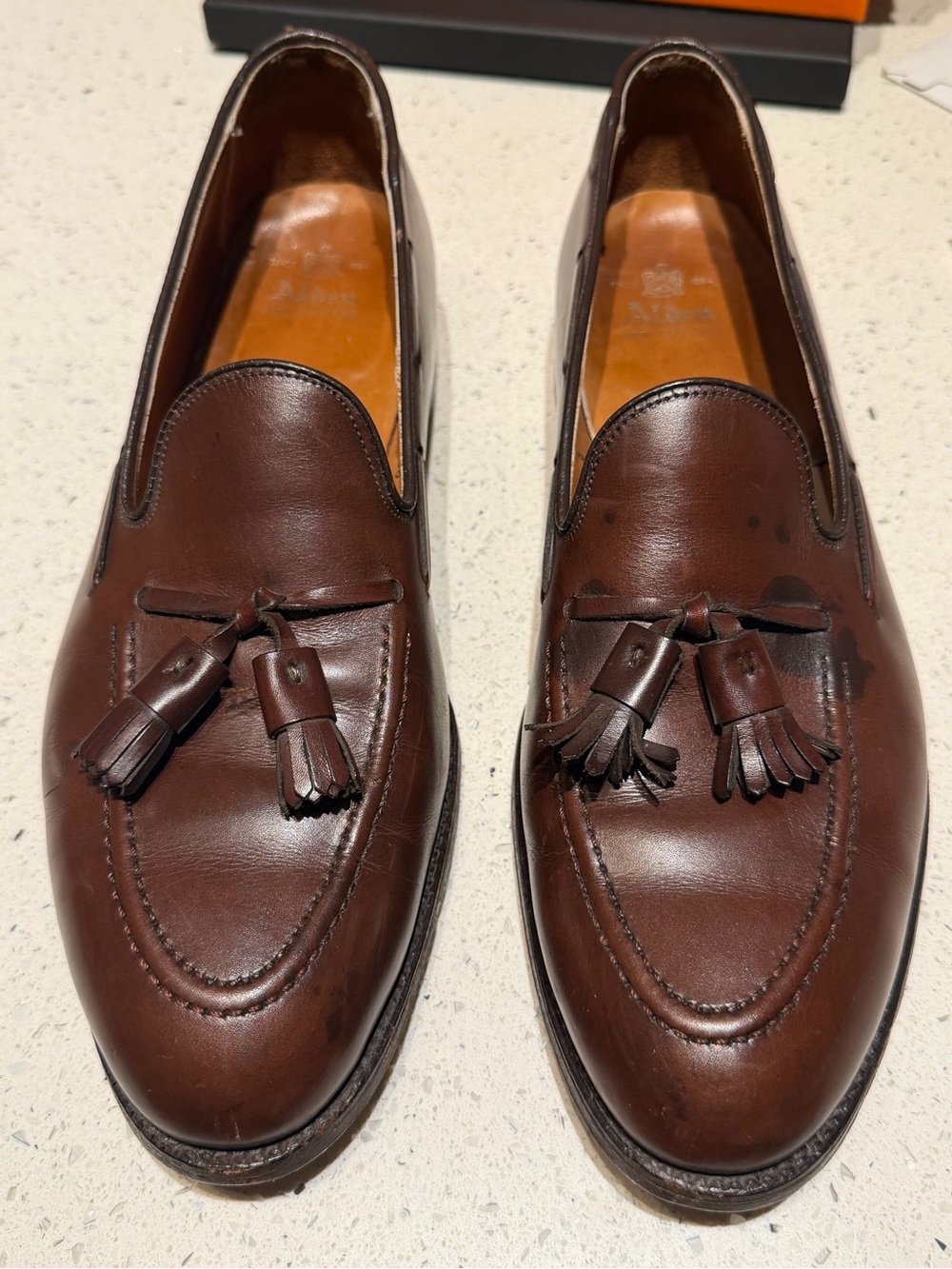Alden Dark Brown Leather Tassel Loafers 560